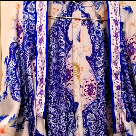 Kimono Silky Colorful One Size Top - Picture 1 of 4